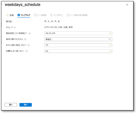 Azure Virtual Desktopのスケーリングプラン 02