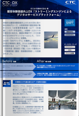 顧客体験価値向上DX「ストリーミングエンジンによる
デジタルサービスプラットフォーム」
ー全日本空輸株式会社 様ー